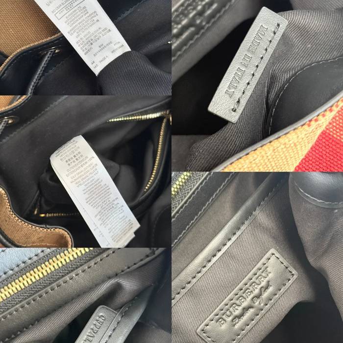 BURBERRY 2011 キャンバスチェック軍用リュック サイズ:32x22cm