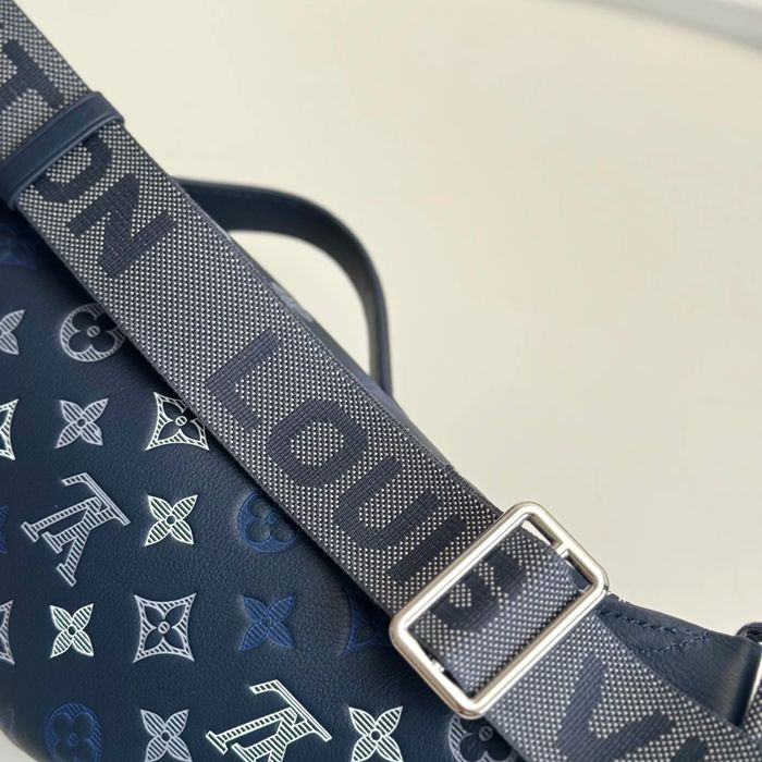 BURBERRY M28619 オールレザーウエストバッグ ブルー サイズ:30x15cm