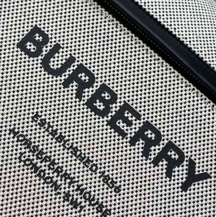 BURBERRY 0361 キャンバス×レザーメッセンジャー サイズ:28x21.5cm