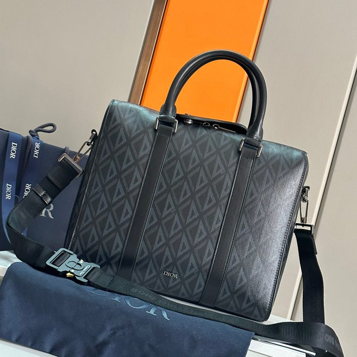 DIOR ブリーフケース CDダイヤモンド グレー サイズ:35x27cm DIOR ブリーフケース CDダイヤモンド グレー サイズ:35x27cm