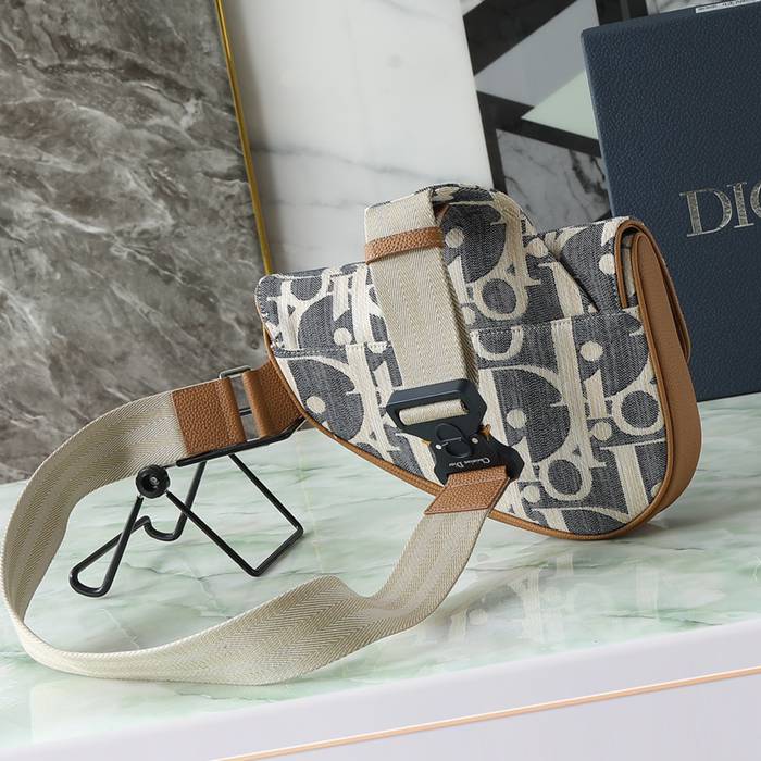 DIOR サドルバッグ 酒椰葉効果オブリーク サイズ:27x20cm
