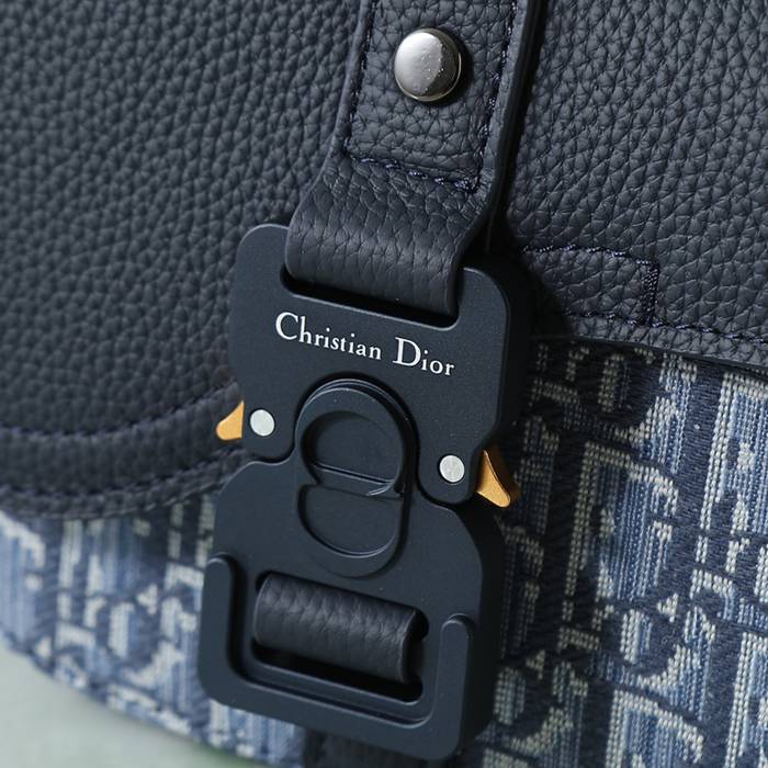 DIOR サドルメッセンジャー オブリーク 青 サイズ:20x13.5x5.5cm
