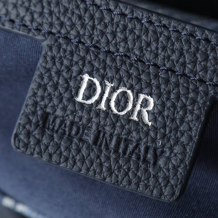 DIOR サドルメッセンジャー オブリーク 青 サイズ:20x13.5x5.5cm