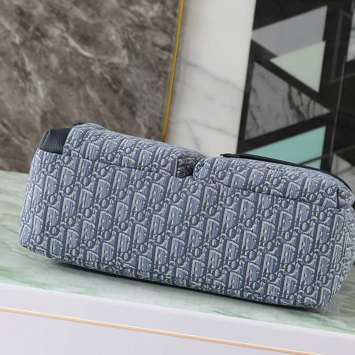 DIOR ライダーソフト餃子バッグ オブリーク 青 サイズ:36x30.5x14.5cm
