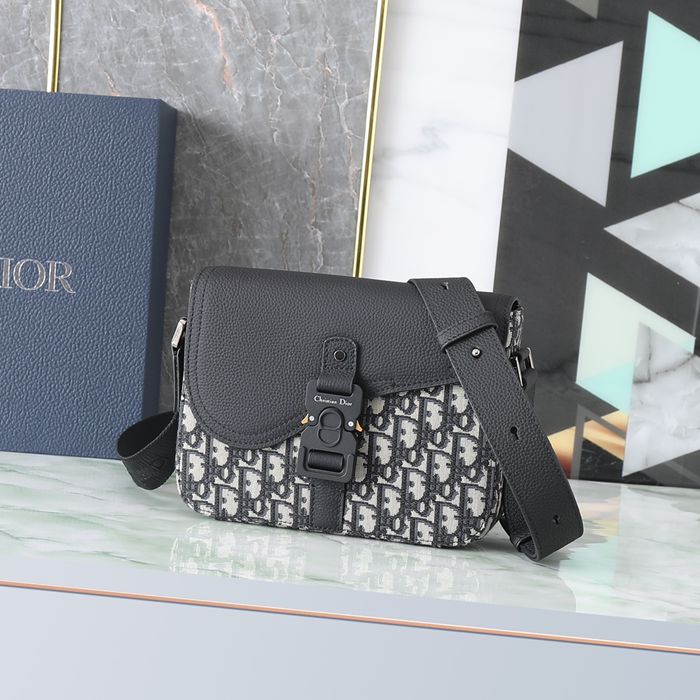 DIOR サドルメッセンジャー 杏布ジャガード サイズ:23x18cm