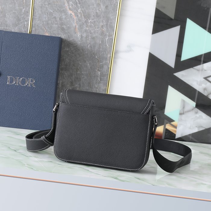 DIOR サドルメッセンジャー オールレザー ブラック サイズ:23x18cm
