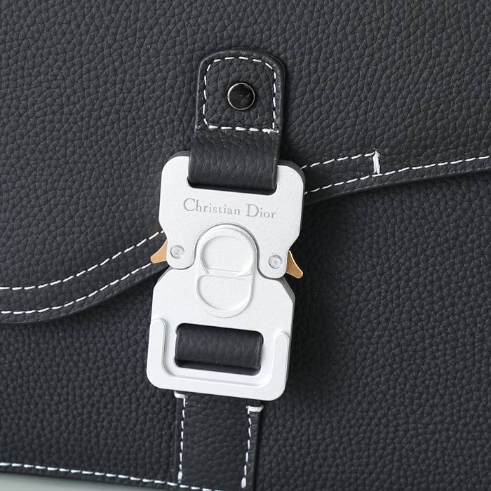 DIOR サドルメッセンジャー オールレザー ブラック サイズ:23x18cm
