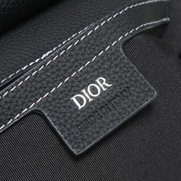 DIOR サドルメッセンジャー オールレザー ブラック サイズ:23x18cm