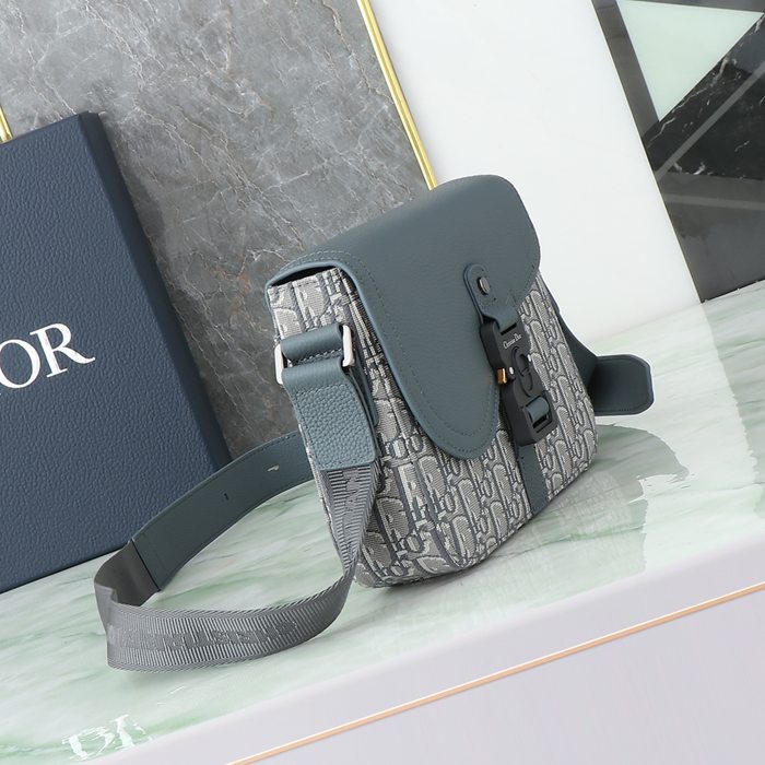 DIOR サドルメッセンジャー オブリーク 深灰 サイズ:23x18cm