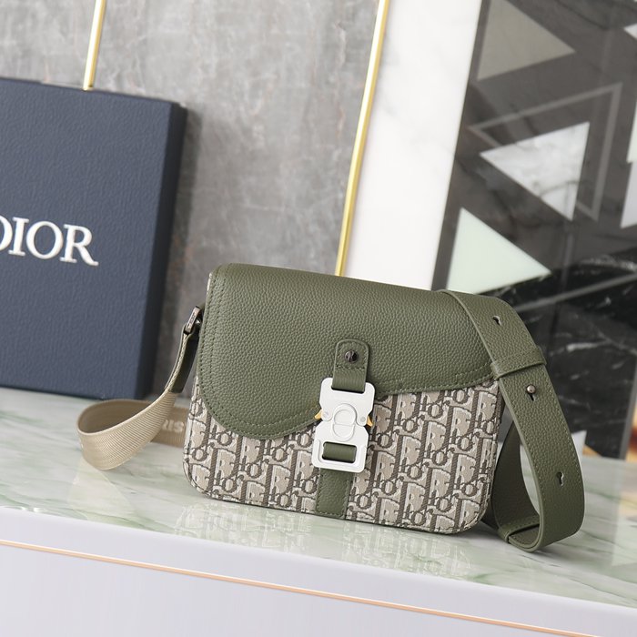 DIOR サドルメッセンジャー オブリーク カーキ サイズ:23x18cm