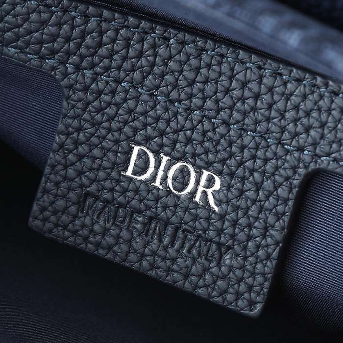 DIOR サドルメッセンジャー オブリーク ネイビー サイズ:23x18cm