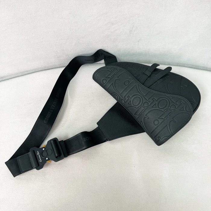 DIOR グラビティオールレザーサドルバッグ ブラック サイズ:27x5cm
