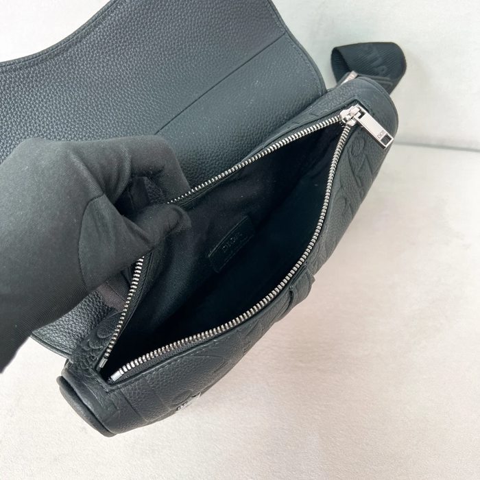 DIOR グラビティオールレザーサドルバッグ ブラック サイズ:27x5cm