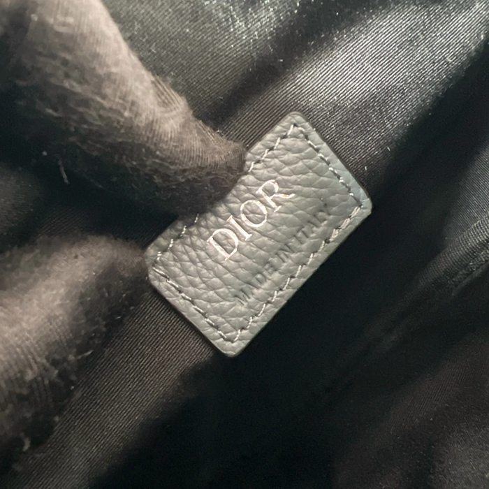 DIOR グラビティオールレザーサドルバッグ グレー サイズ:27x5cm