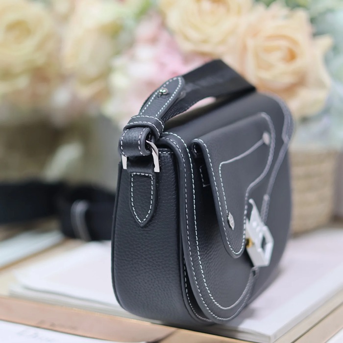 DIOR 325 プリント牛皮サドルフラップメッセンジャー サイズ:24x16.5x5.5cm