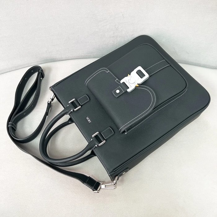 DIOR サドルトート 黒粒面カーフ サイズ:36x32x13.5cm