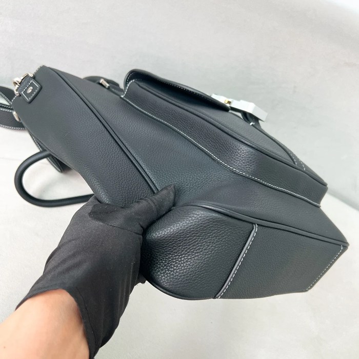 DIOR サドルトート 黒粒面カーフ サイズ:36x32x13.5cm