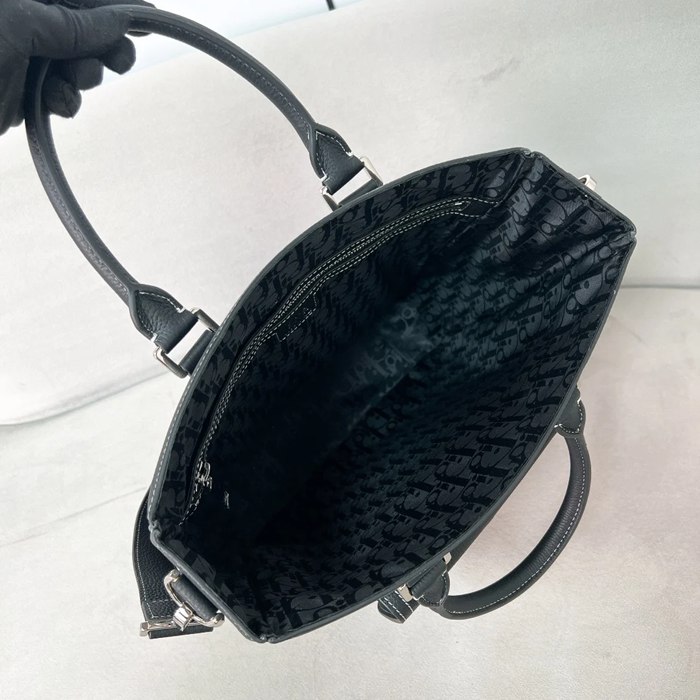 DIOR サドルトート 黒粒面カーフ サイズ:36x32x13.5cm