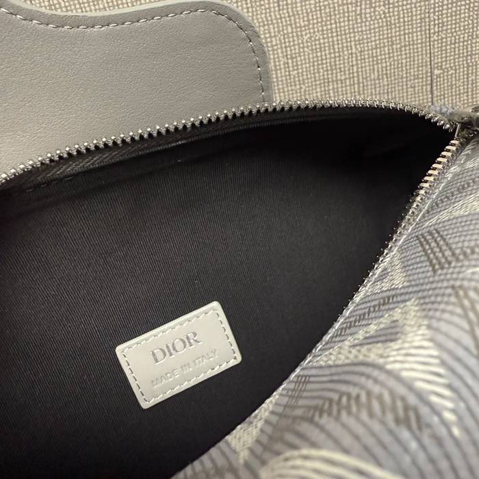 DIOR パターン牛皮革サドルフラップハンドバッグ リンゴット サイズ:22x12.5x10.5cm