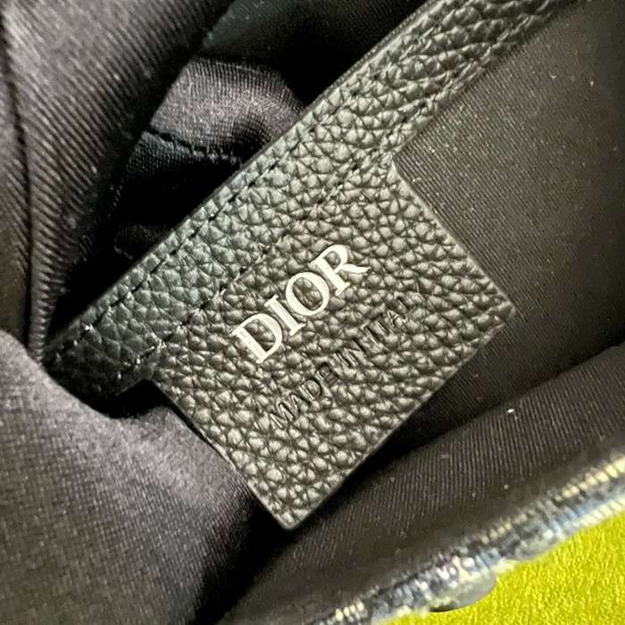 DIOR サドルメッセンジャー モノグラム×レザー サイズ:19.5x13x4.3cm