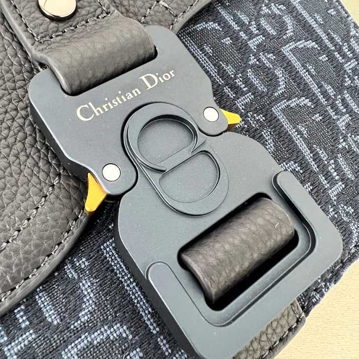 DIOR サドルメッセンジャー mini ネイビー サイズ:19.5x13x4.3cm
