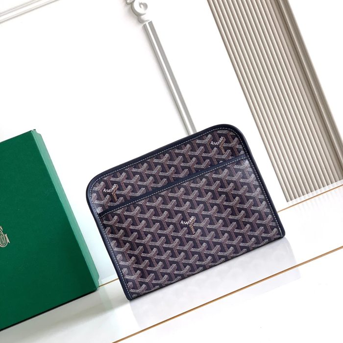 GOYARD ジュヴァンス 中洗面ポーチ 青 サイズ:24.5x19cm