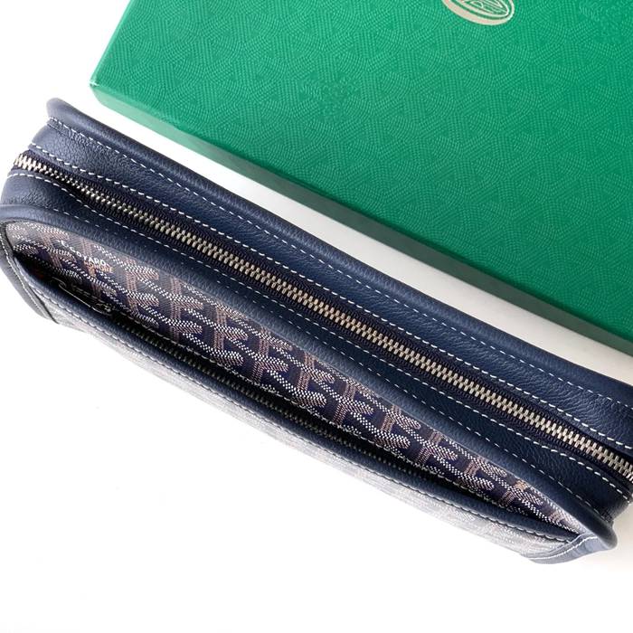 GOYARD ジュヴァンス 中洗面ポーチ 青 サイズ:24.5x19cm