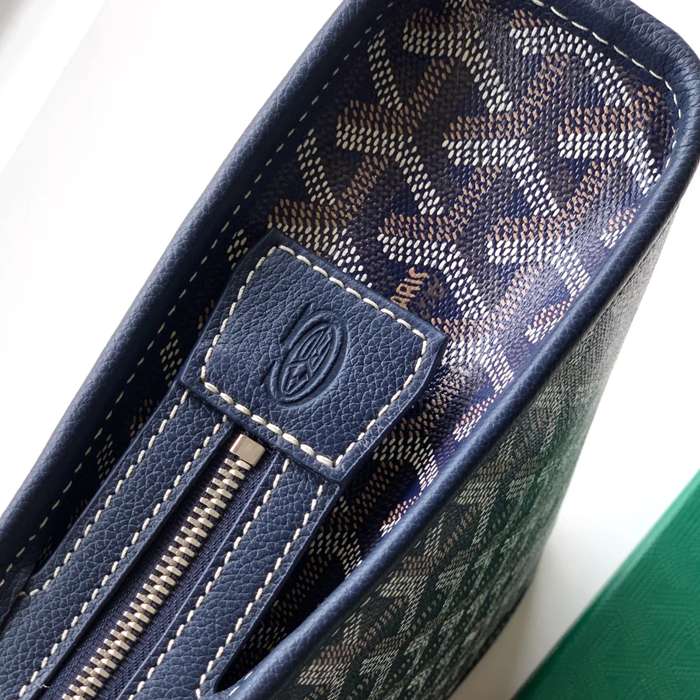 GOYARD ジュヴァンス 中洗面ポーチ 青 サイズ:24.5x19cm