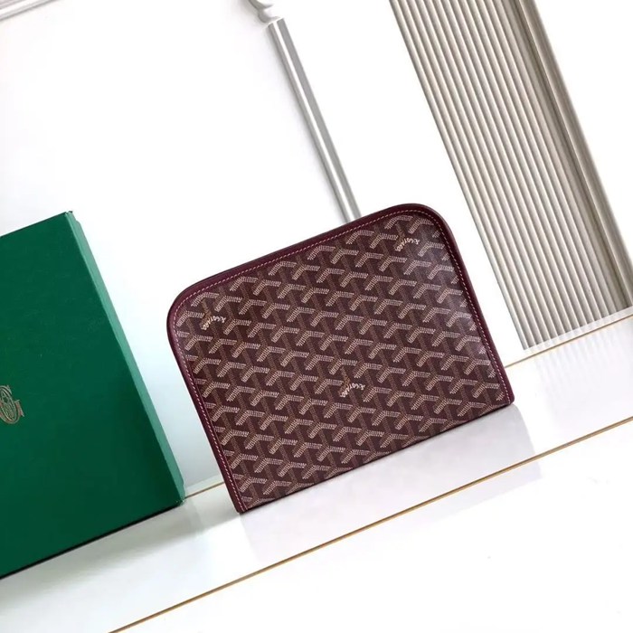 GOYARD ジュヴァンス 中洗面ポーチ ワインレッド サイズ:24.5x19cm