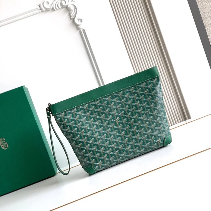 GOYARD コンティハンドバッグ 緑 サイズ:24x22x6.5cm