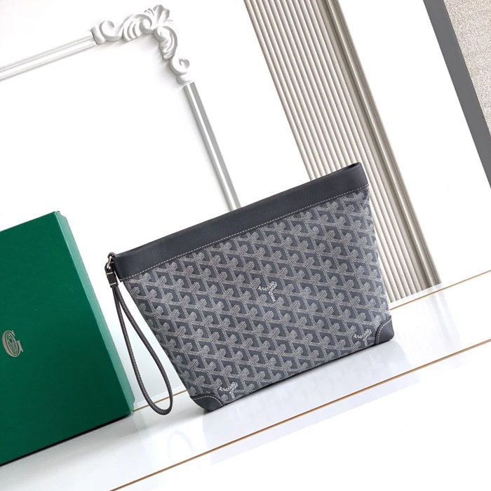 GOYARD コンティハンドバッグ グレー サイズ:24x22x6.5cm GOYARD コンティハンドバッグ グレー サイズ:24x22x6.5cm