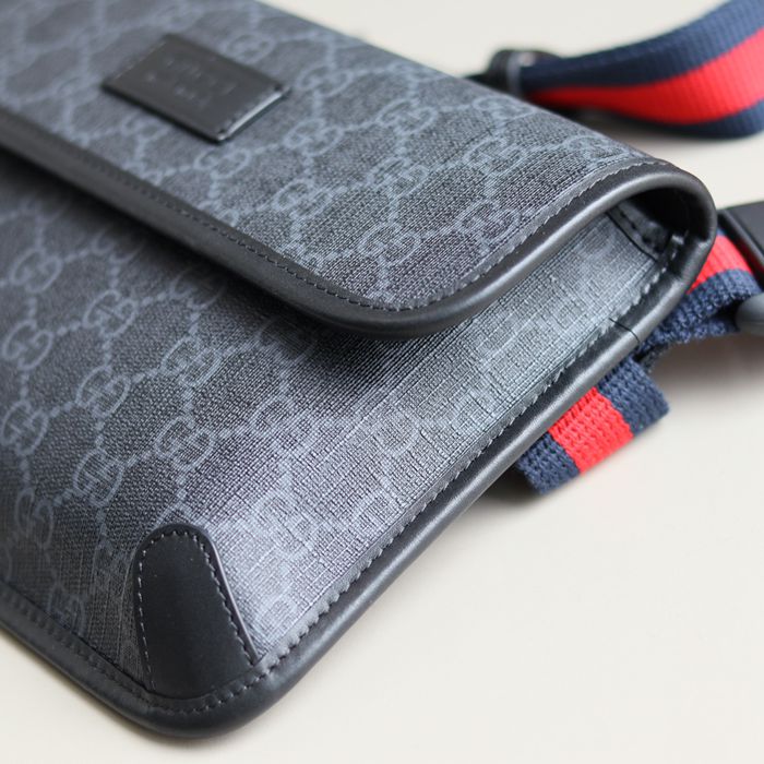 GUCCI ウエストバッグ 黒灰 サイズ:24x17x3.5cm