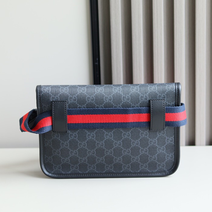 GUCCI ウエストバッグ 黒灰 サイズ:24x17x3.5cm