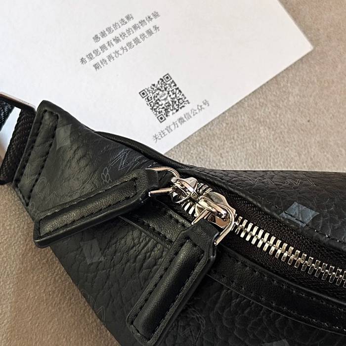MCM スターク ヴィゼトス ウエストバッグ クラシックプリント ブラック サイズ:34x12cm