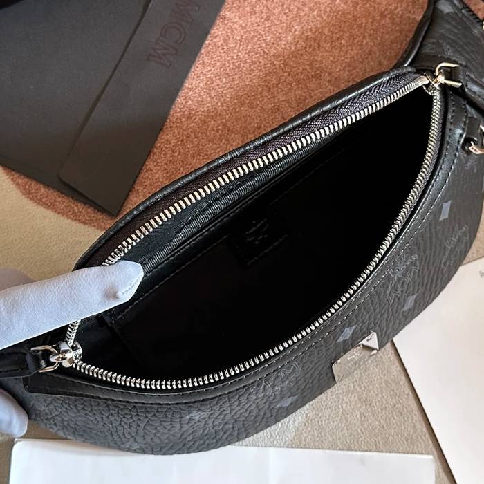 MCM スターク ヴィゼトス ウエストバッグ クラシックプリント ブラック サイズ:34x12cm