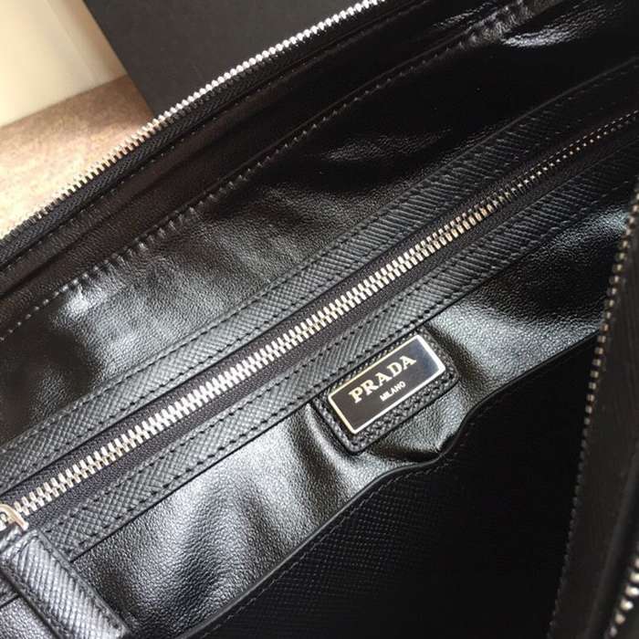 PRADA 0366B メンズバッグ 黒 サイズ:36.5x28cm