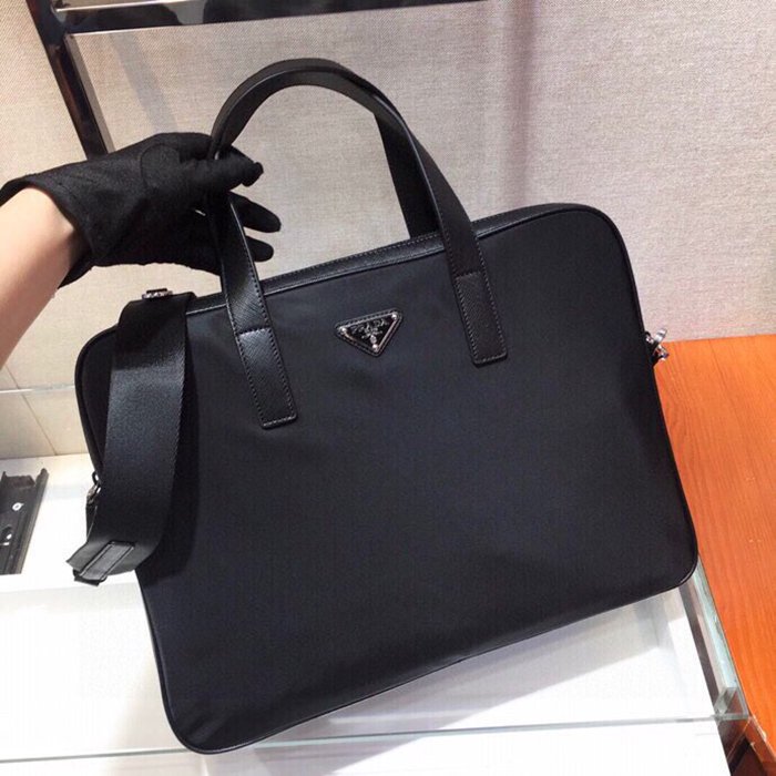 PRADA 2VE368 ナイロンブリーフケース サイズ:36x28cm