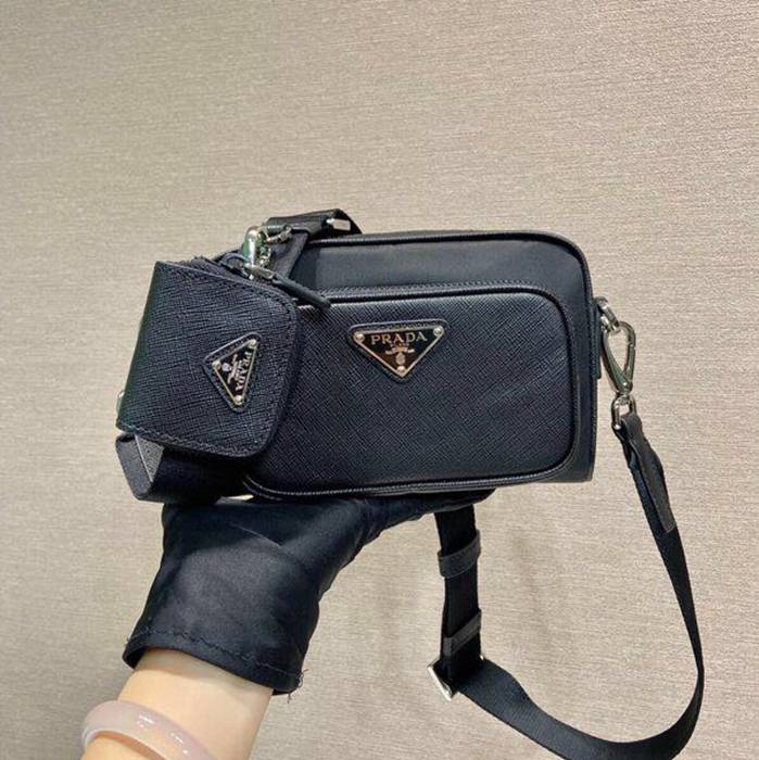 PRADA 2VH172 十字紋ショルダー サイズ:18x11.5cm