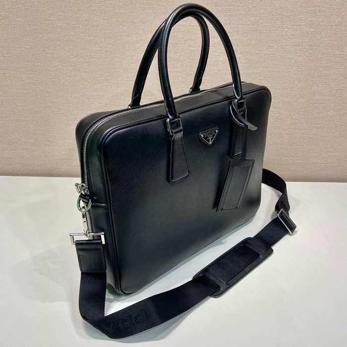 PRADA クラシック0891 ブリーフケース 黒 サイズ:38x29cm