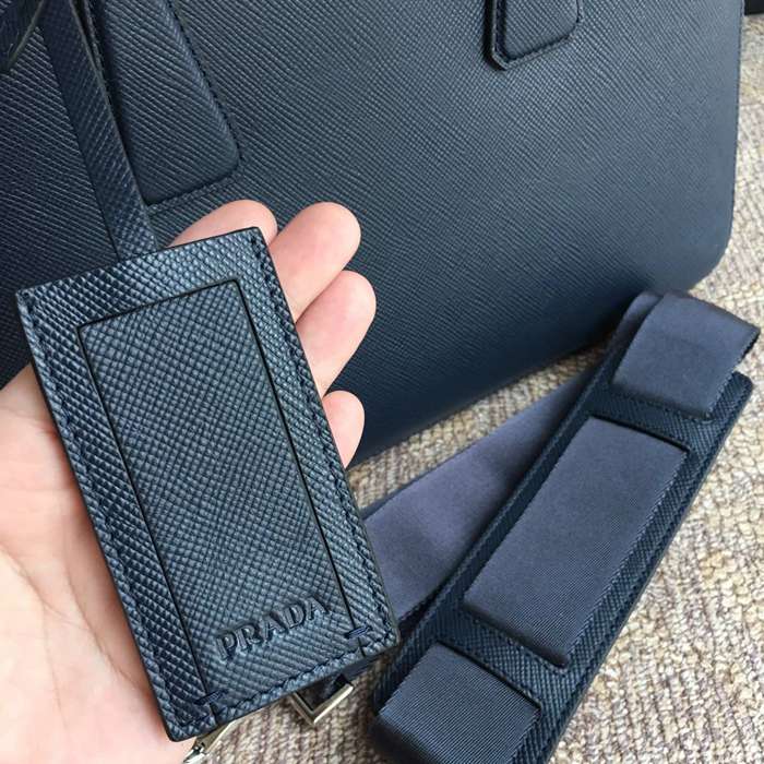 PRADA 最新メンズバッグ 0366B 青 サイズ:36.5x28cm