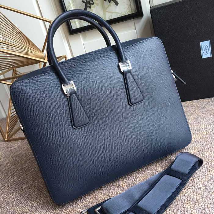 PRADA 最新メンズバッグ 0366B 青 サイズ:36.5x28cm