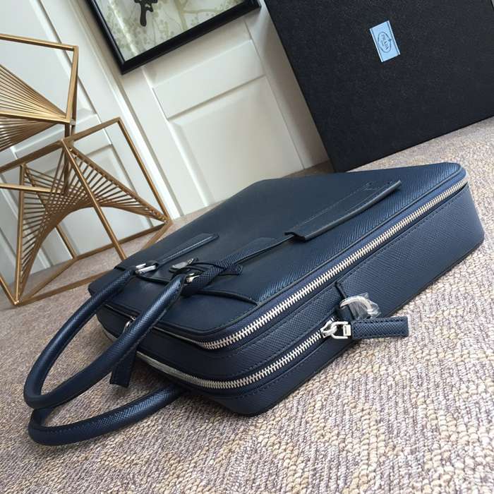 PRADA 最新メンズバッグ 0366B 青 サイズ:36.5x28cm