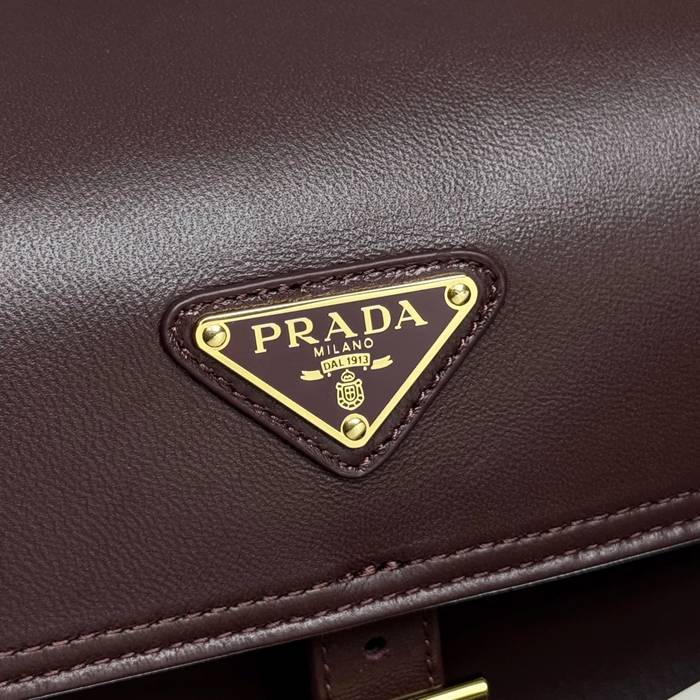PRADA 1BD394 羊皮メッセンジャー ワインレッド サイズ:30x14x10cm