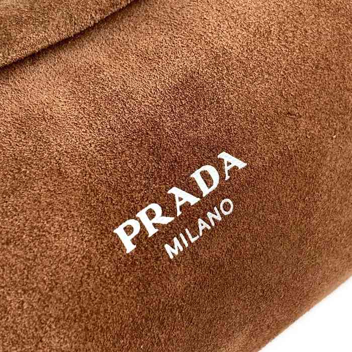 PRADA 2VH188 ボストンハンドバッグ スエード サイズ:24x11x11cm