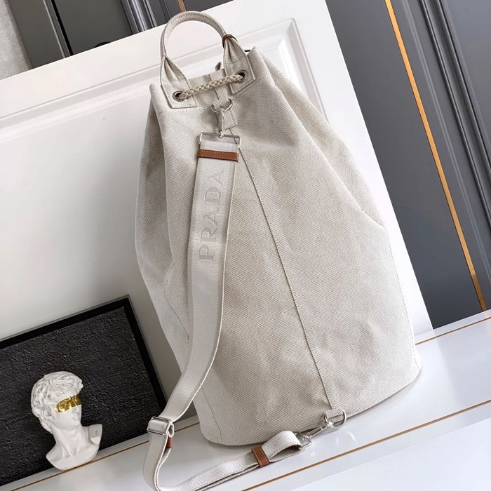 PRADA 2VY011 ストライププリントトラベルバッグ サイズ:55x34x34cm