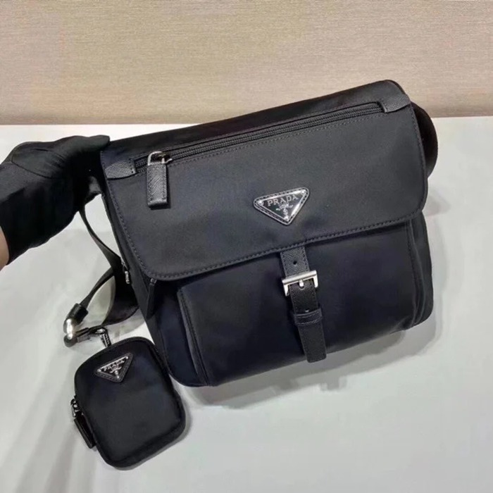 PRADA 1BD994 ナイロンブリーフケース 小バッグ付き サイズ:25x22x10cm