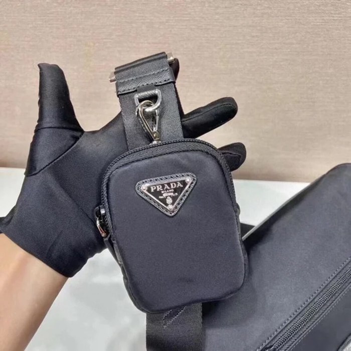 PRADA 1BD994 ナイロンブリーフケース 小バッグ付き サイズ:25x22x10cm