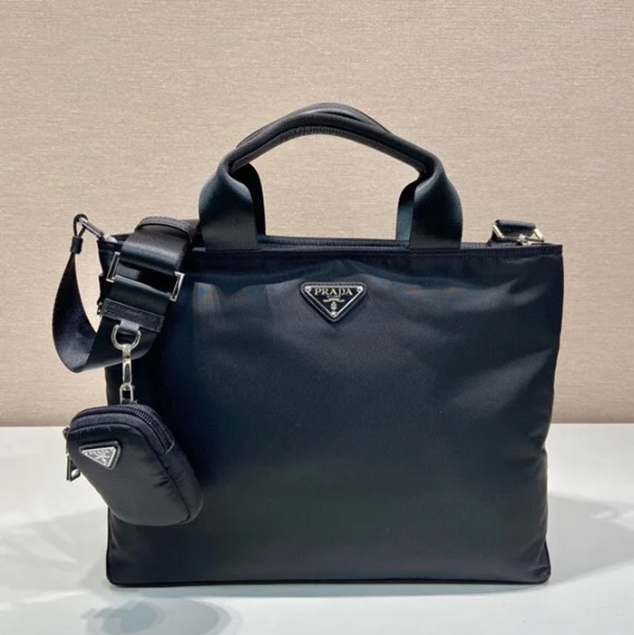 PRADA 1BG876A ナイロンブリーフケース ユニセックス サイズ:34x26x12cm PRADA 1BG876A ナイロンブリーフケース ユニセックス サイズ:34x26x12cm