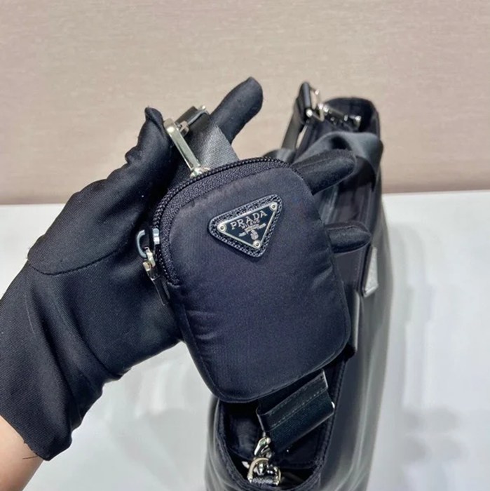 PRADA 1BG876A ナイロンブリーフケース ユニセックス サイズ:34x26x12cm