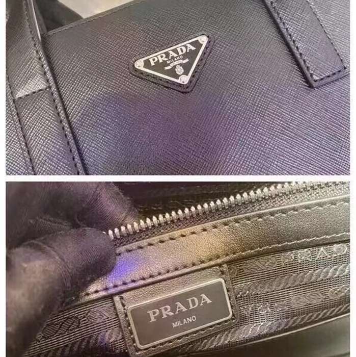 PRADA 2VG039 十字紋ブリーフケース サイズ:40x30cm